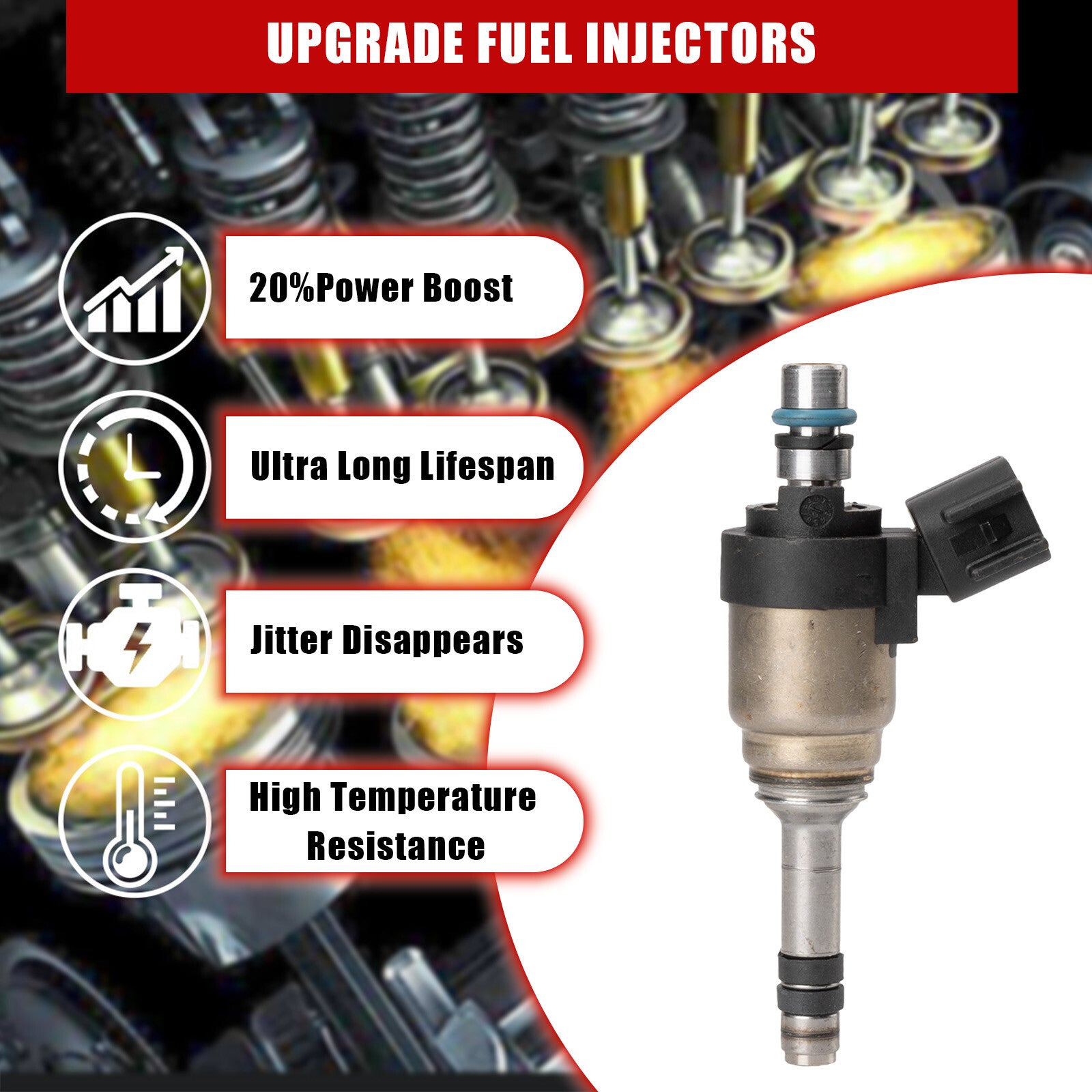6X Fuel Injectors Fit for Hyundai Azera 3.3L 2014-2017 for GENESIS 3.8L 2015-2016