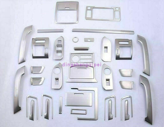 37x for Toyota Prado FJ150 2010-17 Steel Silver Interior Dash Trim Kit decor Set