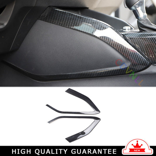 Inner Gear Shift Both Side Cover Trim 2PCS for Audi Q2L 2018-2021 Carbon Fiber