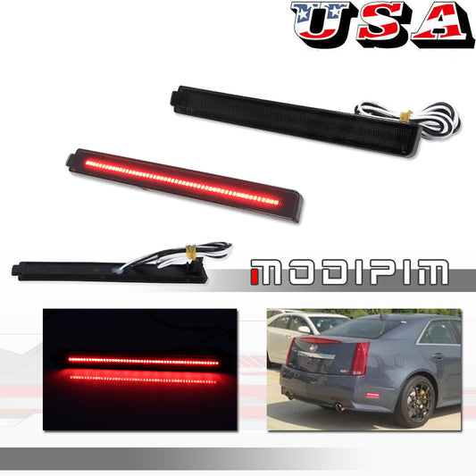 Applicable to 08-13 for Cadillac CTS CTS-V Smoked Red LED Rear Side Marker Lights