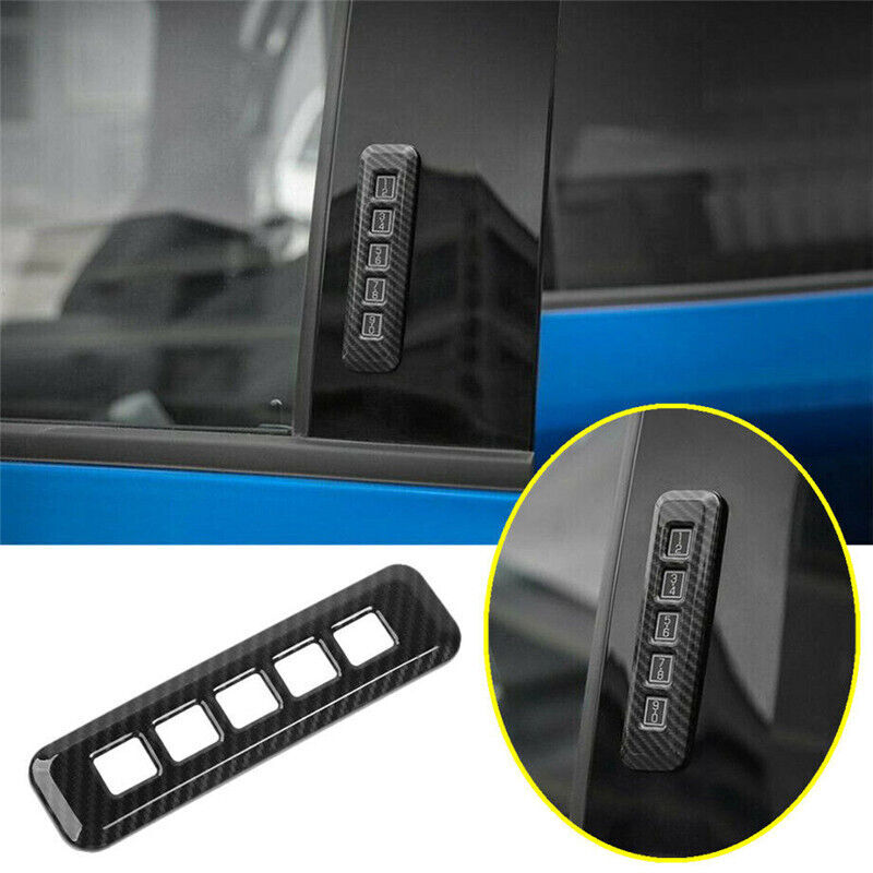 for Ford F-150 F150 2021 2022 Carbon Fiber Door Lock Password Switch Cover Trim