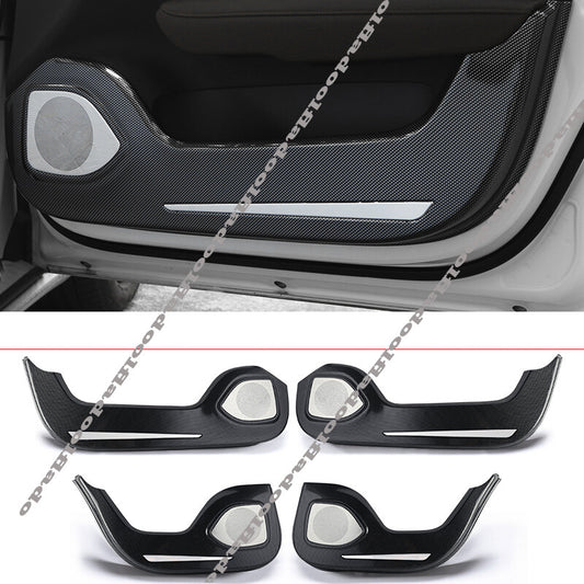 for Volvo S60 2019-2024 Carbon Fiber Inner Door Anti-Kick Protection Cover Trim