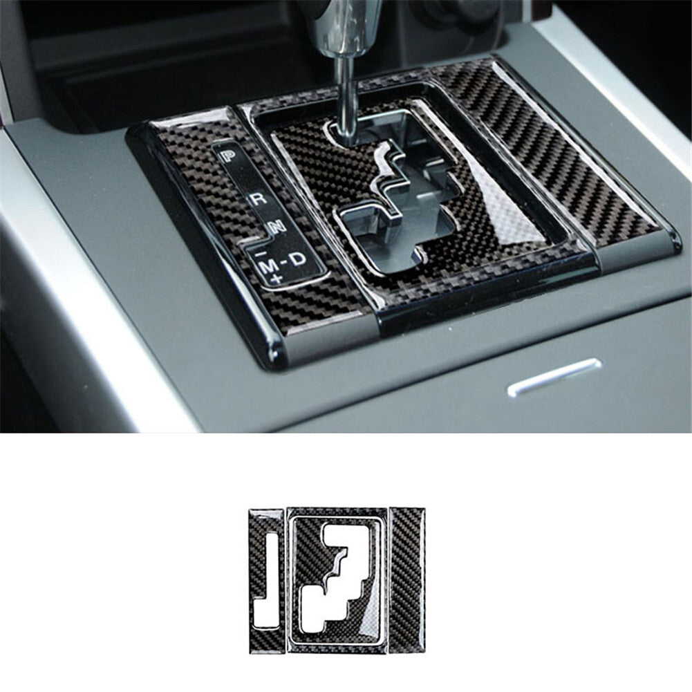 4PCS Carbon Fiber Interior Gear Shift Cover Trim for Mazda CX-9 2010-2015