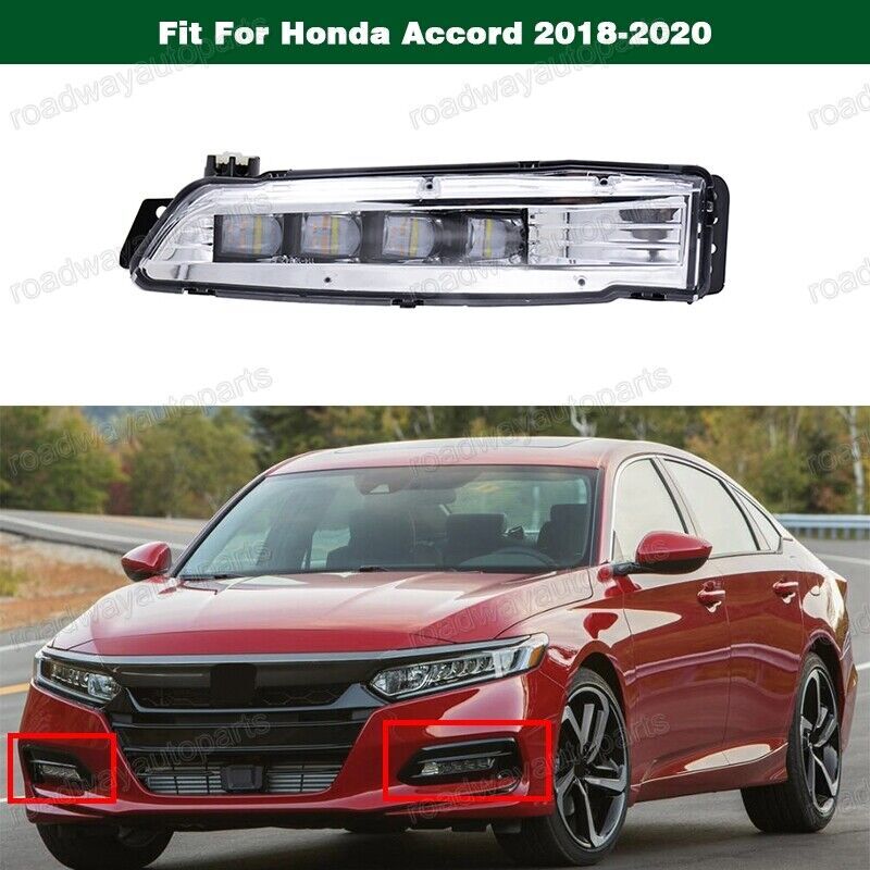 1Pcs Left DRL Bumper Driving Fog Light Lamp LED for Honda Accord 2018 2019-2020