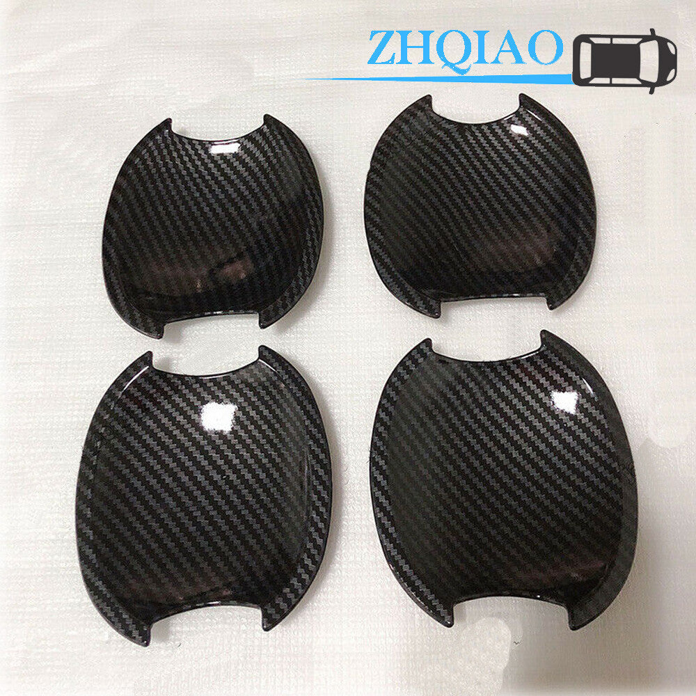 Carbon Fiber Outer Door Bowl Handle Cover Trim Fit for Ford Escape Kuga 2013-2018