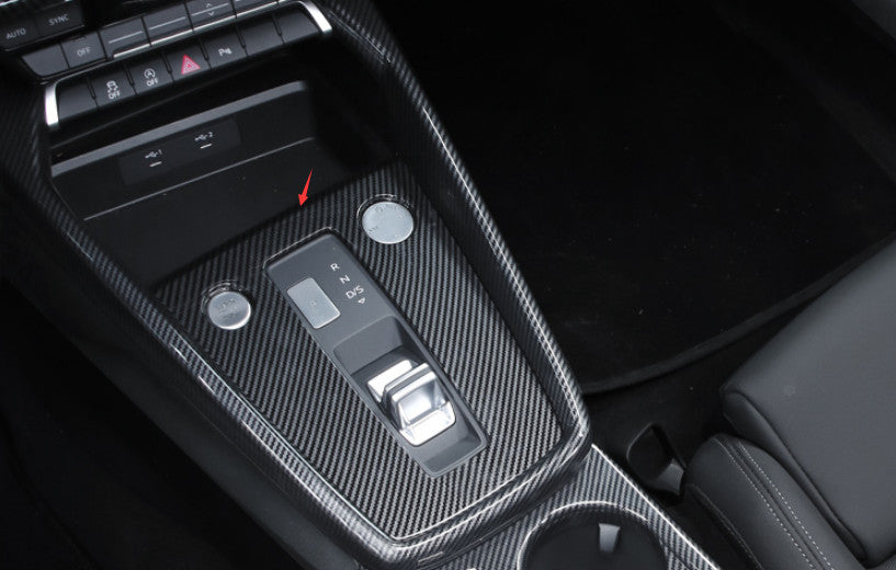 Carbon Fiber Style Gear Shift Panel Cover Fit for Audi A3 2022-2023