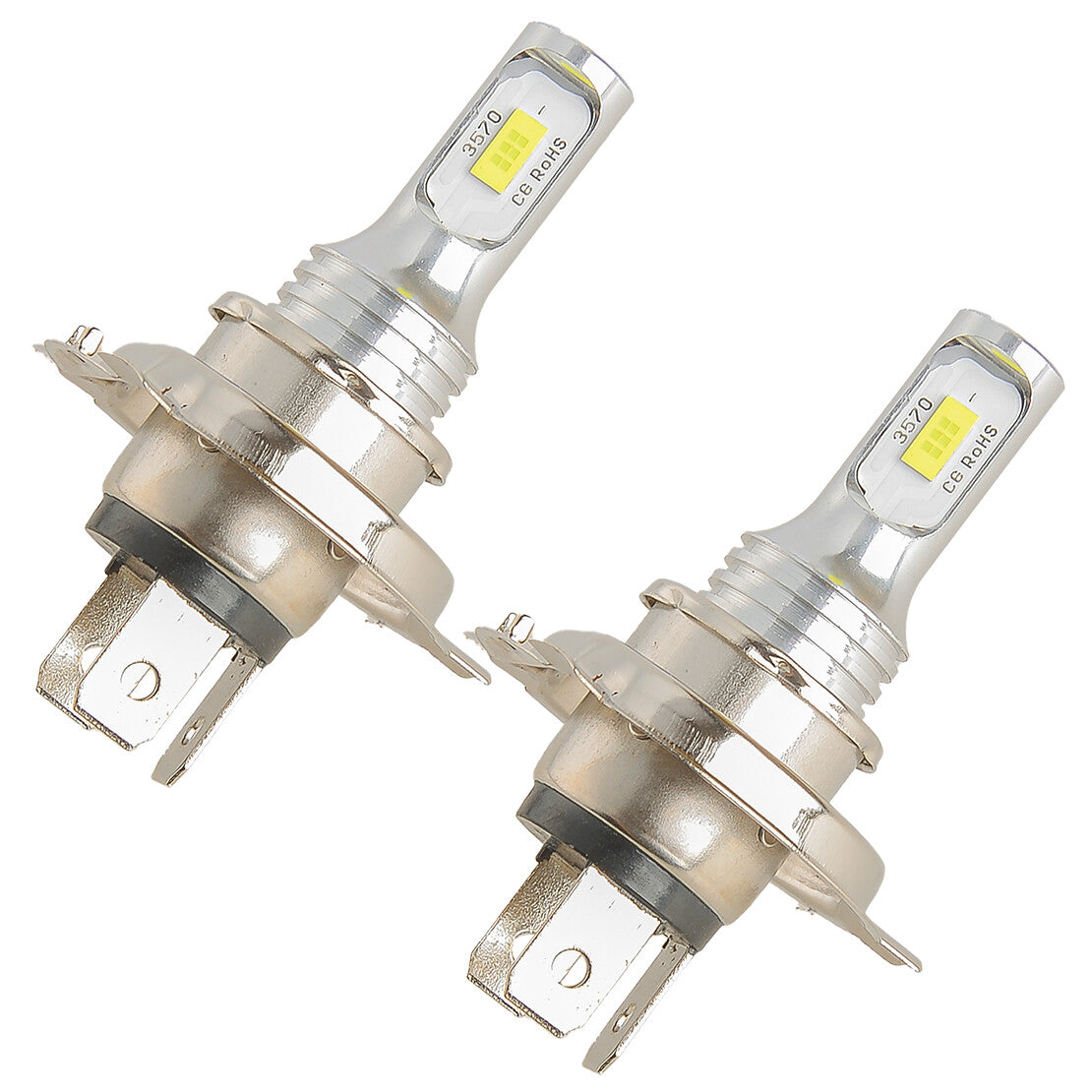 2x H4 9003 LED Bulbs HS1 High-Low Beam Motorcycle Headlight White 6000K