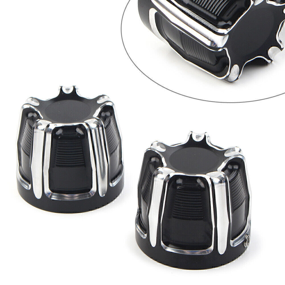 Front Axle Nut Cap Covers Fit for Harley Softail Touring Street Glide