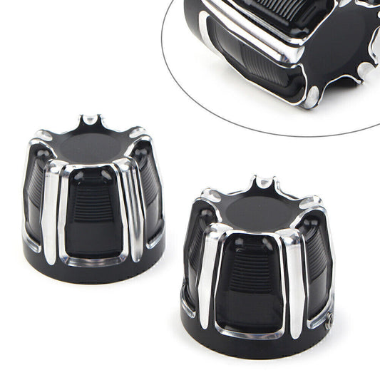 Front Axle Nut Cap Covers Fit for Harley Softail Touring Street Glide