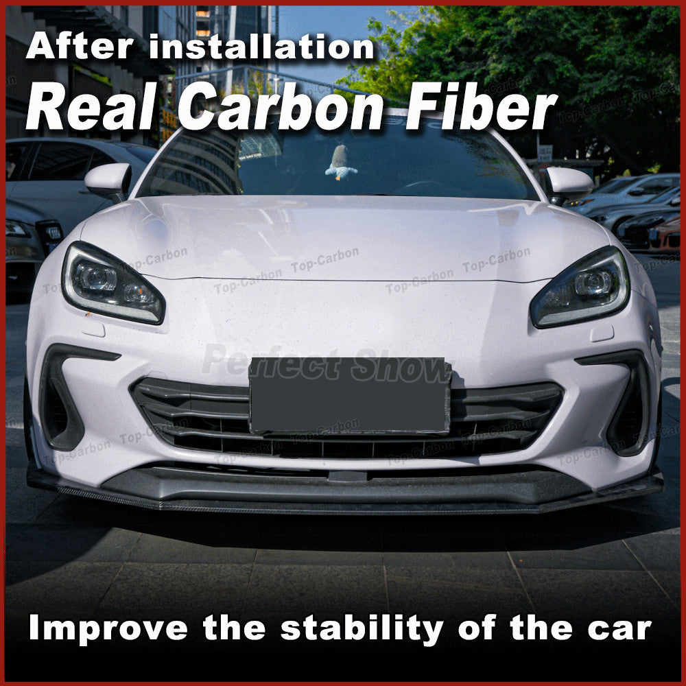 Fit for Subaru BRZ Coupe 2022-2023 REAL Carbon Front Bumper Lip Spoiler Splitter
