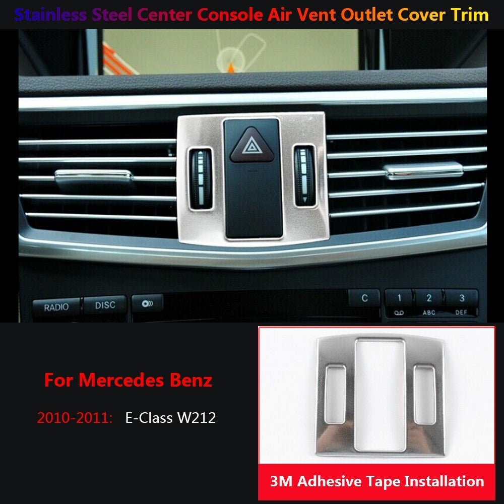 Stainless for Mercedes-Benz E W212 Center Console Air AC Vent Outlet Cover Trim