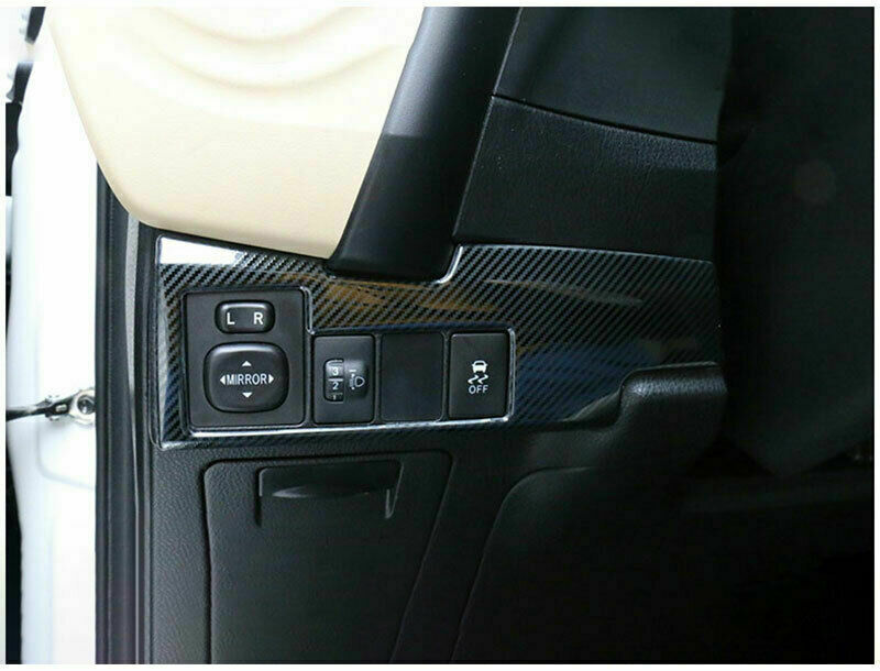 for Toyota for Corolla 2014-2018 Carbon Fiber Headlight Switch Control Frame Trim