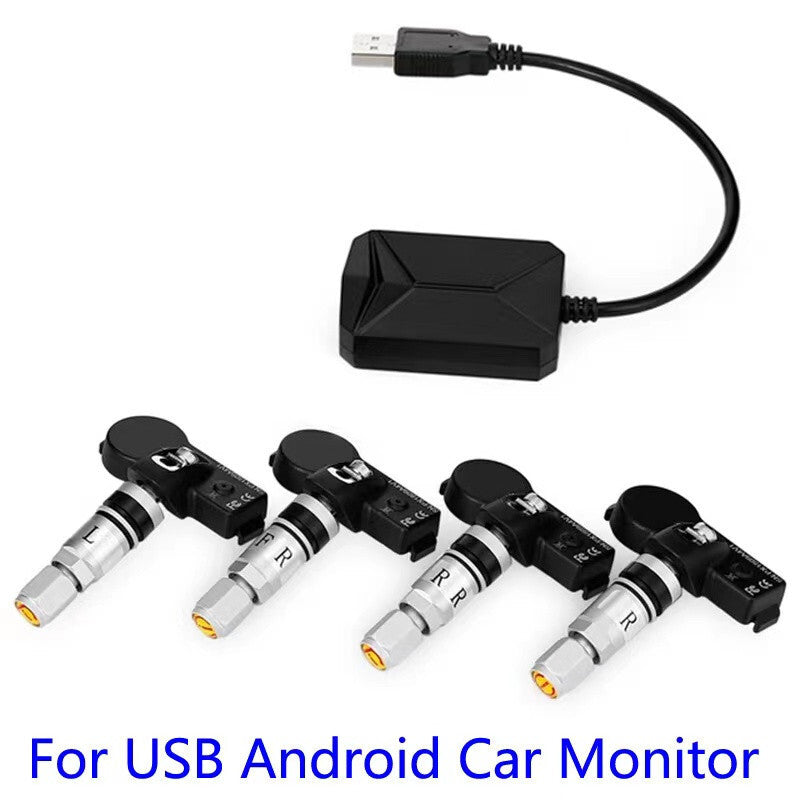 Tire Pressure Monitoring Display Alarm System Internal Sensors For Android Navi