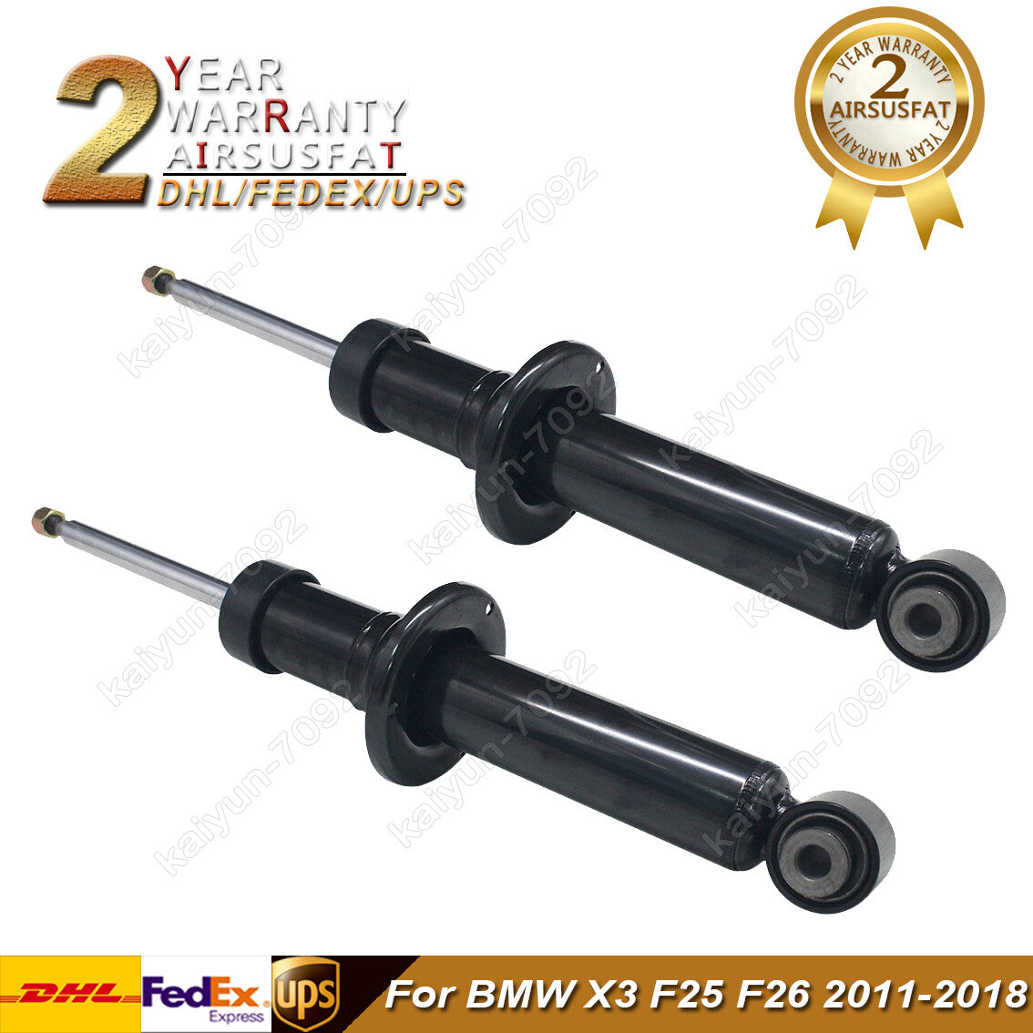2x for BMW X3 F25 F26 2011-2018 Rear Left Right Shock Absorber Cores w/o EDC