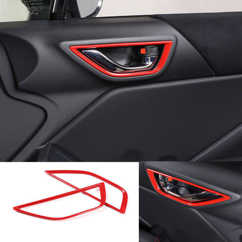 Red ABS Inner gate Handle Bowl Trim 2Pcs Fit for Toyota GR86/ for Subaru BRZ 2022-23
