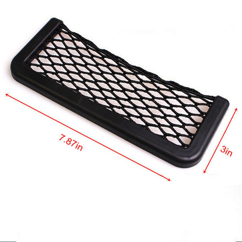 7.5 in Car Storage Mesh Net Resilient String Phone Bag Holder
