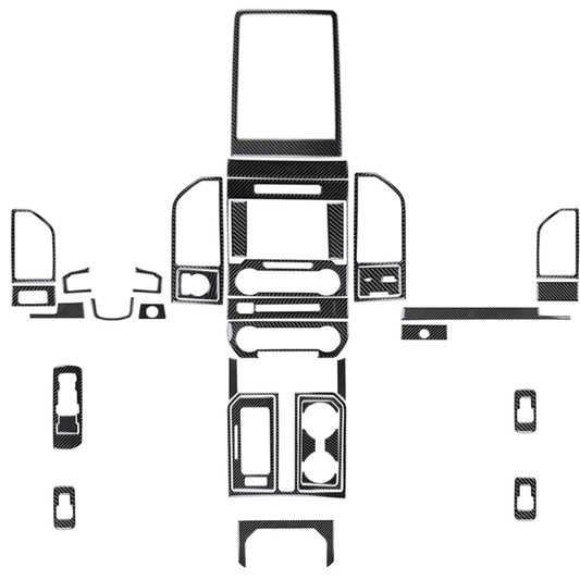 Carbon Fiber Interior Decoration Accessories Cover Trim Kit for Ford F150 15-17
