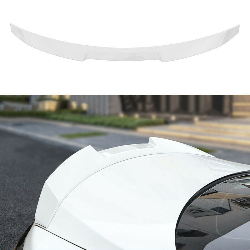 for Nissan Sentra 2020-23 White Rear Spoiler Tail Trunk Lip Wing Bar Cover Trim