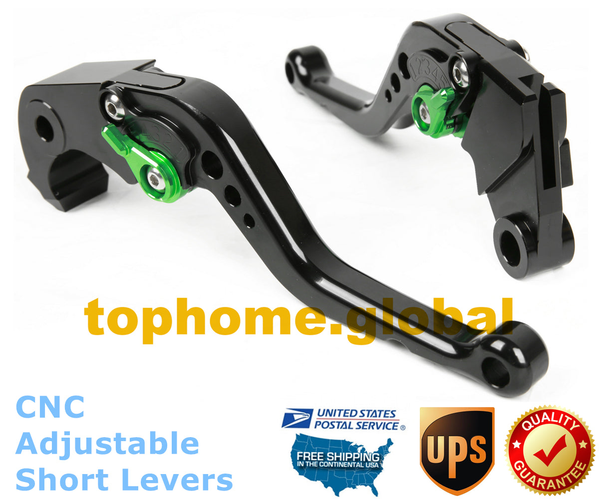 for Kawasaki ZX6R ZX636 Z1000 2007-2018 Short Clutch Brake Levers CNC Black