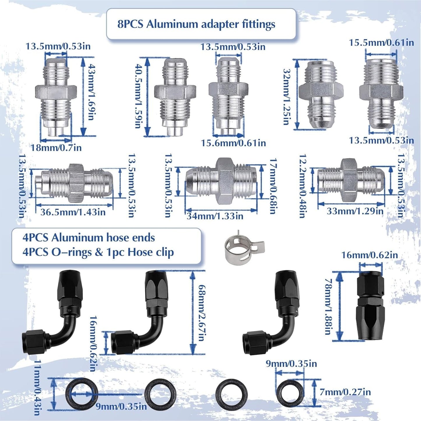 551082 Universal Power Steering Pump Hose Kit for LS Swap LS1 LS3
