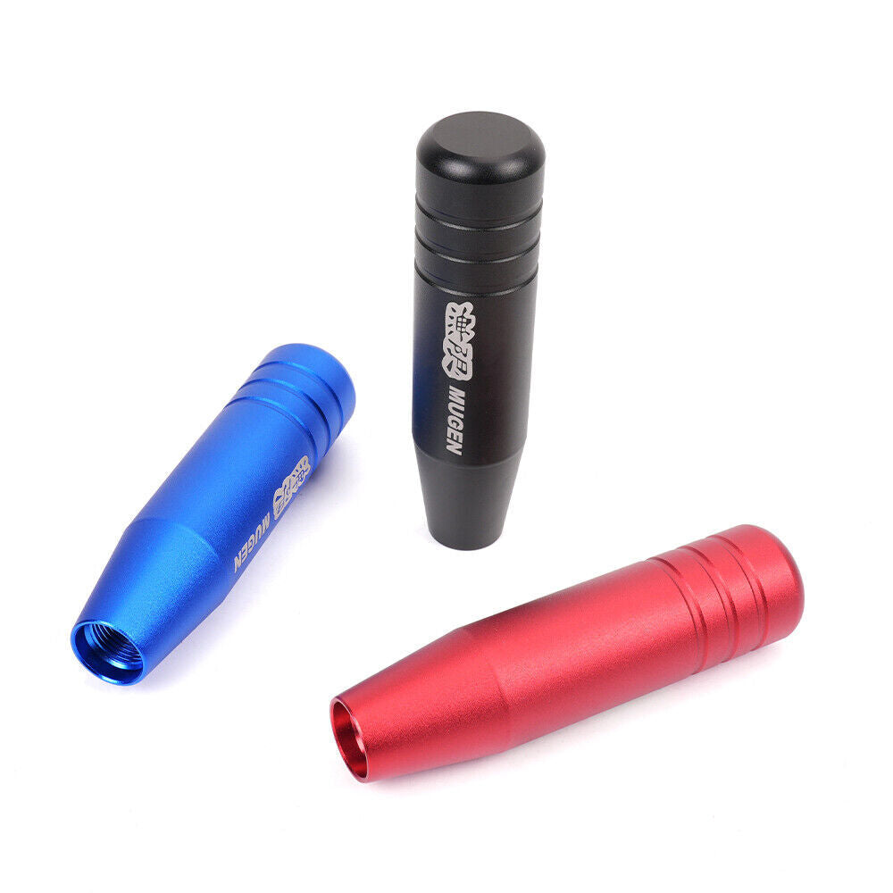 MUGEN 130mm Universal Aluminum Black Manual Car Gear Stick Shift Knob Shifter