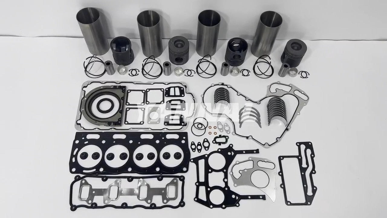 1104C-44 Overhaul and Rebuild Kit with Full Washer Bearing Kit for Perkins Engines