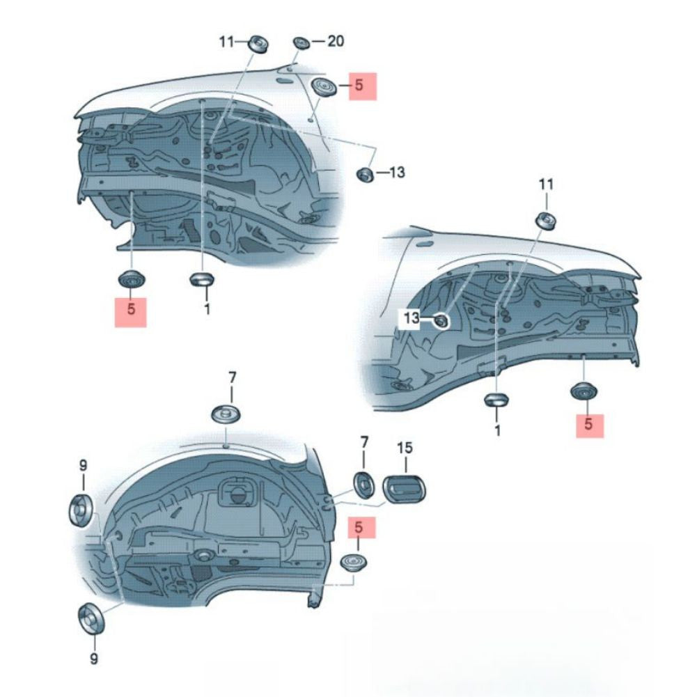 4E0804297 Bungs Inner for AUDI for A4 Avant S4 Quattro