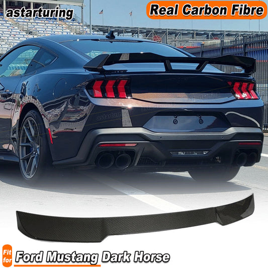 for Ford for Mustang Dark Horse 2024UP Real Carbon Fiber Rear Roof Spoiler Top Wing