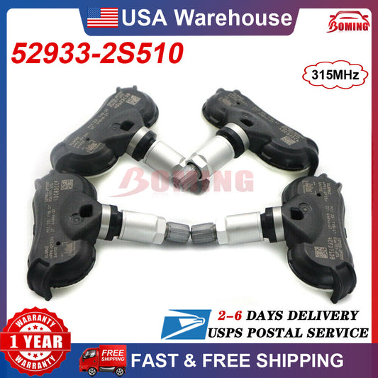 4X New 52933-2S510 TIRE PRESSURE SENSOR TPMS Fit for Hyundai for Tucson for Kia Sportage