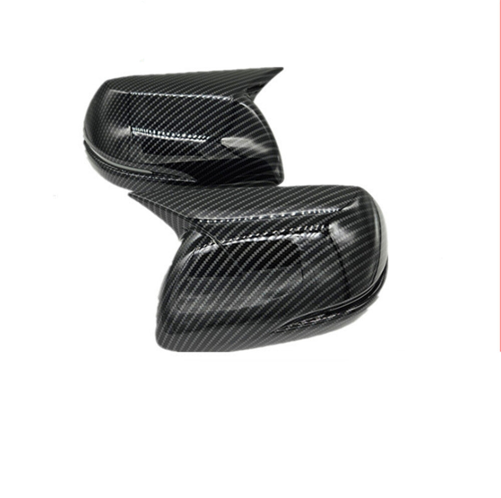 PAIR Carbon Fiber Look Rear View Side Mirror Cover Cap for Honda for Civic 2012-2015