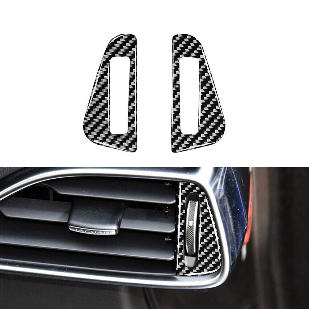 Carbon Fiber Side Air Vent Cover Trim for Jaguar F-PACE XE XF X760 X260 2016-20
