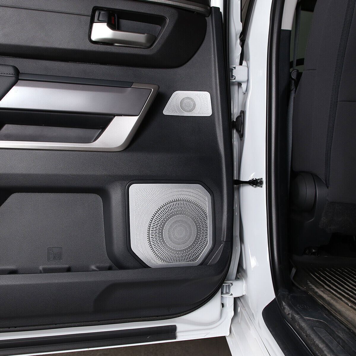 6PCS Silver Steel Inner Door Speaker Net Cover Trim for Toyota Tundra 2022-24