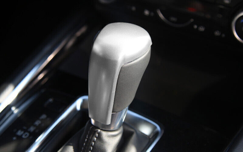 for Mazda 3 Axela 2017-18 Matte Silver ABS Console Gear Shift Knob Cover Trim 1X