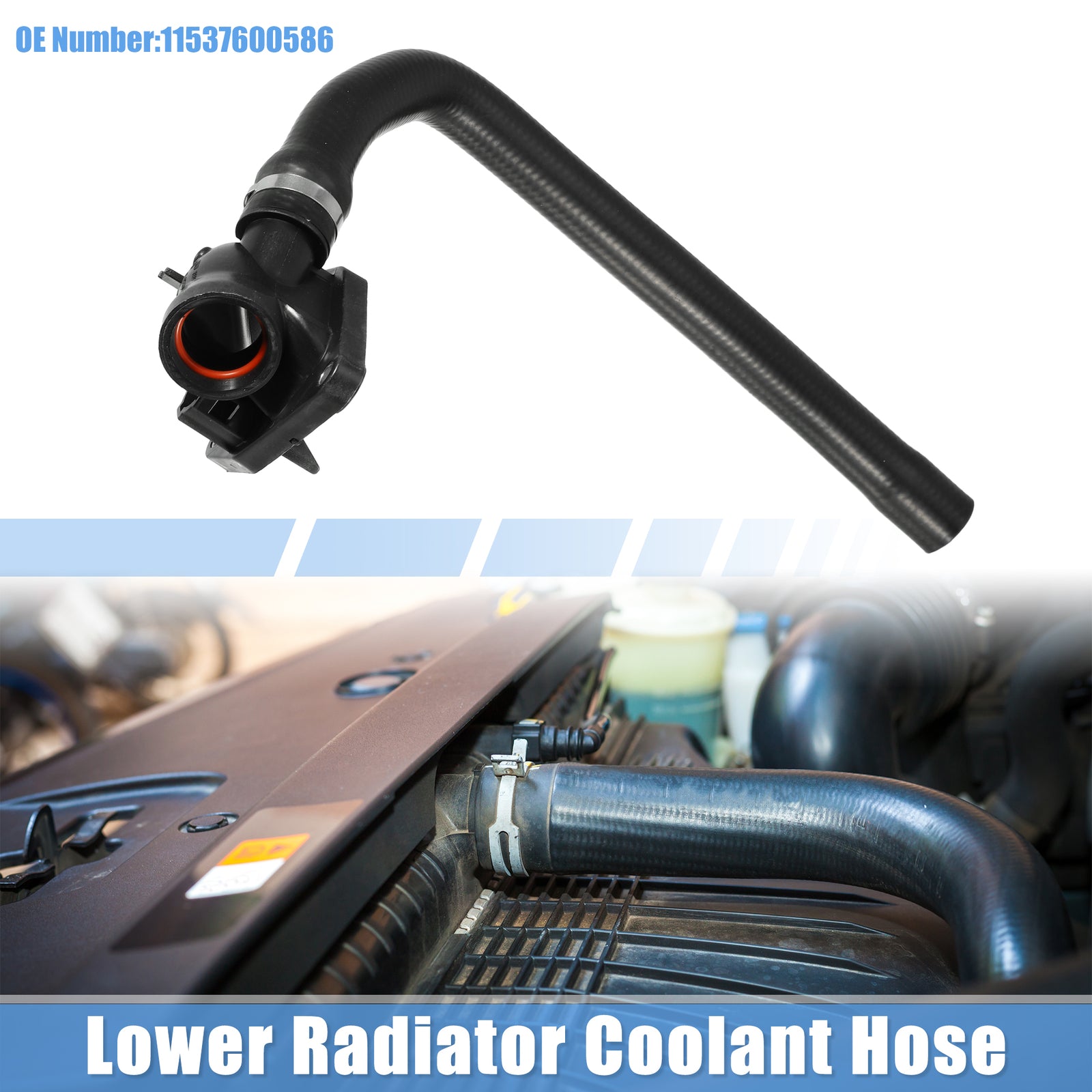 Radiator coolant hose size 11537600586 is suitable for BMW 1 Series 118i 2012-2013-2015.