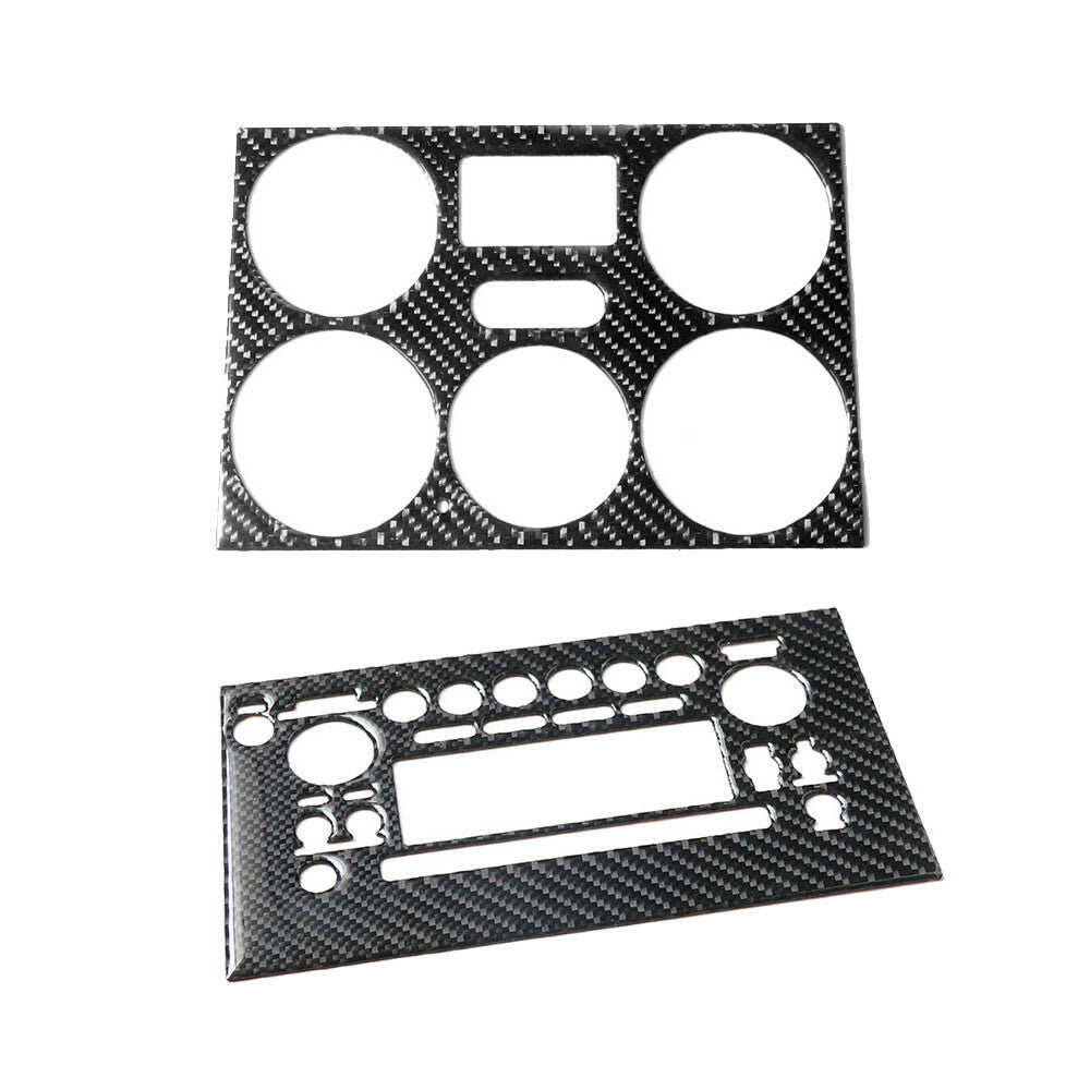 2Pcs Carbon Fiber Center Control Panel Cover Trim Type A for Suzuki Grand Vitara