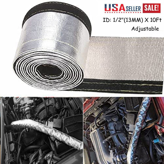 Metal heat shield cover 1/2 inch 10 ft insulated wire conduit cover wrapped with fabric tubing
