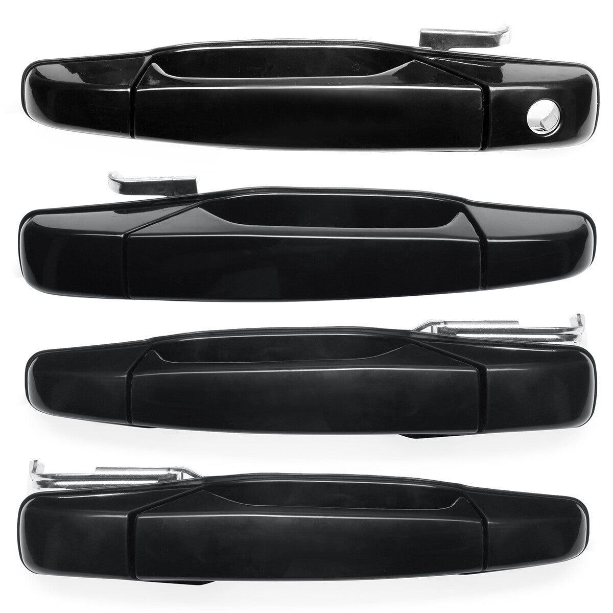 4-Piece Gloss Black Door Handles for 2007-2014 for Chevrolet Tahoe Silverado for GMC for Yukon for Sierra