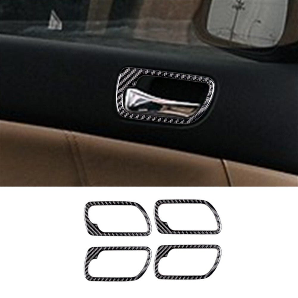 4Pcs Carbon Fiber Door's Handle Trim Cover for Honda Accord Sedan 2003-2007