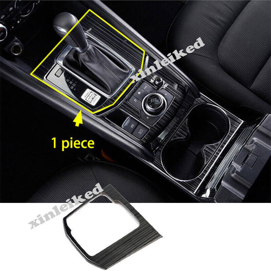ForMazda 17-19 CX-5 CX5 Gear Shift Console Media Panel Cover Trim Black Titanium