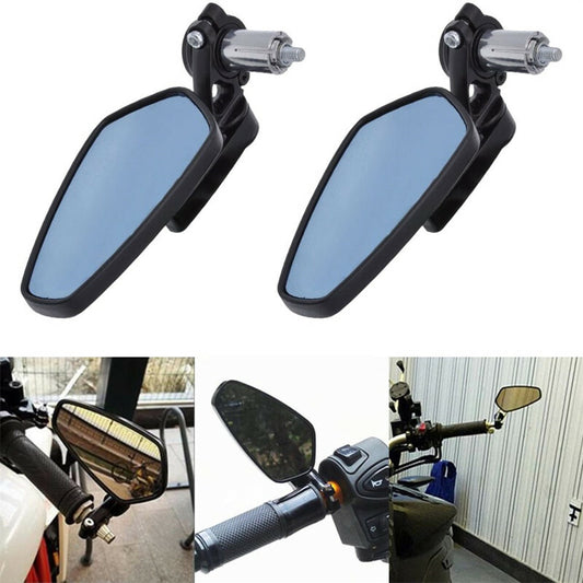 1Pair 7/822mm Motorcycle Aluminum Rear View Handle Bar End Side Rearview Mirror