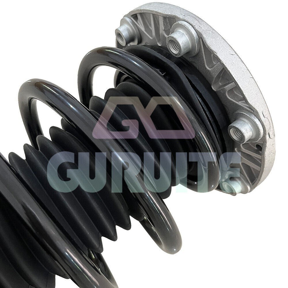 A pair of front shock absorbers with Assys struts, electrically adjustable for Jaguar XF 2009-2015 RWD.