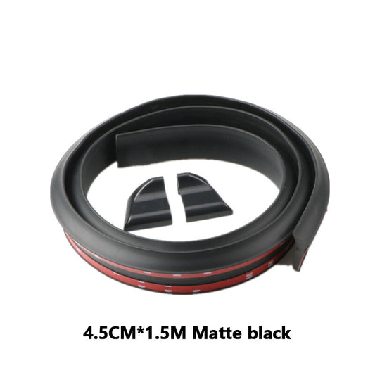 1 piece matte black 4.9-foot car trunk boiler roof lip, rear wing trim, and spoiler.