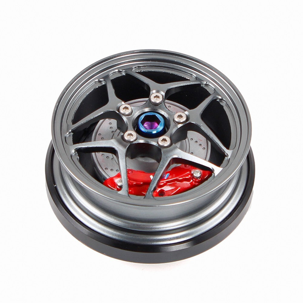 Wheel Hub Style Gunmetal Engine Oil Cap Filler Cover JDM for Honda for Acura