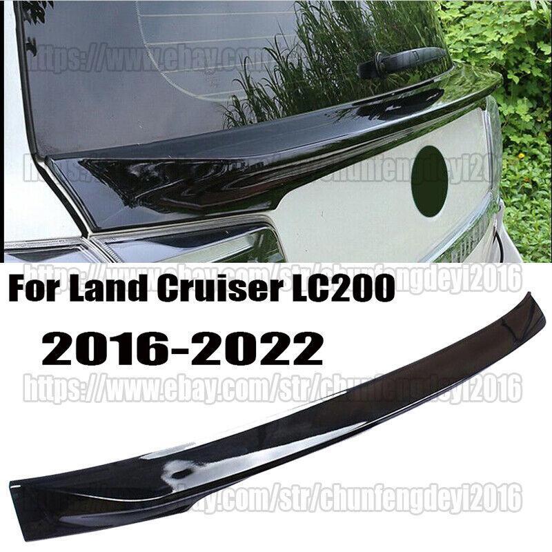 for Land Cruiser LC200 2016-2021 Glossy Black Car Rear Trunk Spoiler Lip Wing