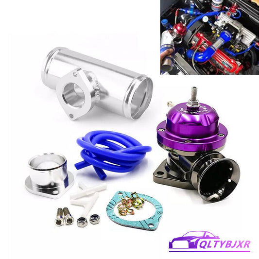 Billet Aluminum Type-RS Turbo Blow Off Valve Bov + 2.5 Flange Tube Pipe Purple
