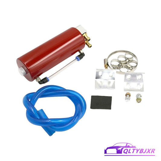 Oil Catch Tank Reservoir Breather Can Billet Aluminum High Capacity Engine Red