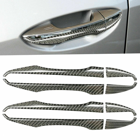 8Pcs Carbon Fiber Side Door Handle Panel Fit for Toyota for Corolla 2014-18