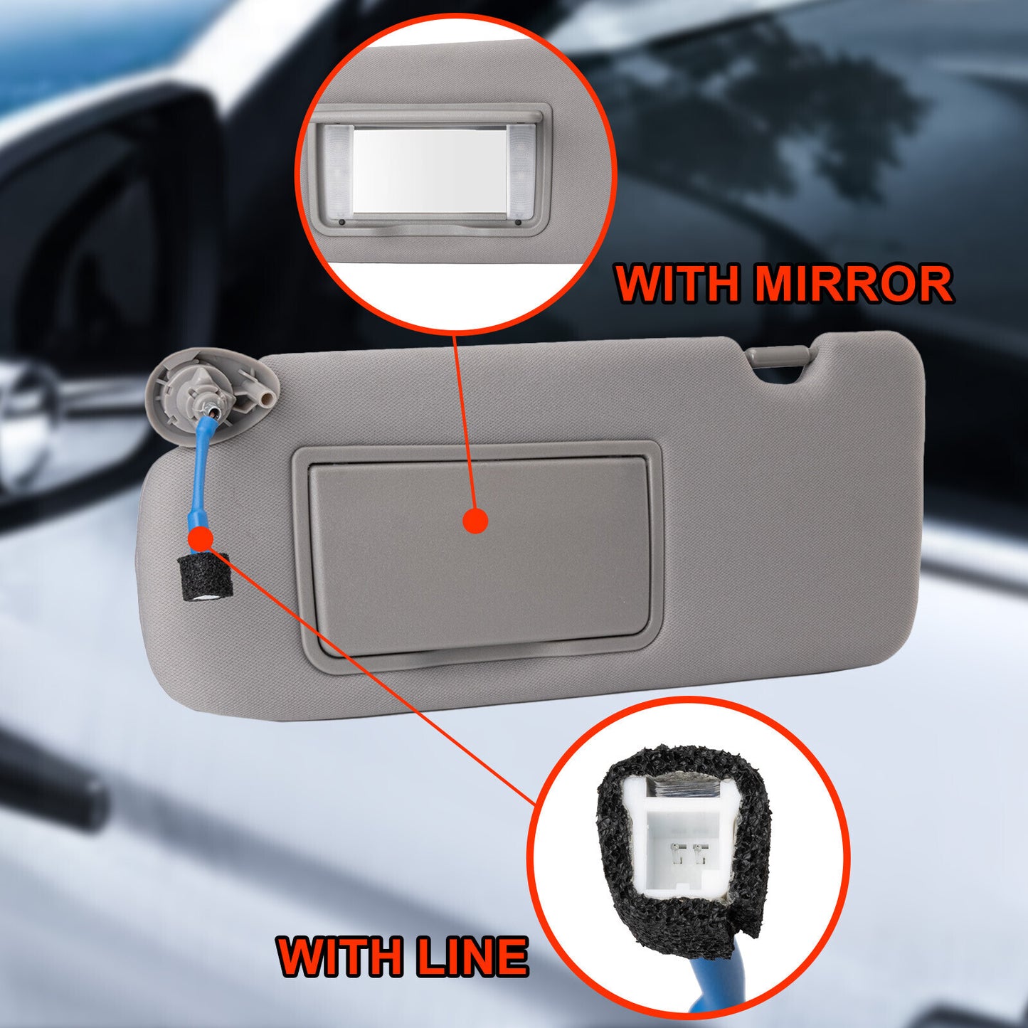 Left Driver Side Sun Visor W/Light for Honda CR-V CRV 2017-2022 83280-TLY-H11ZB