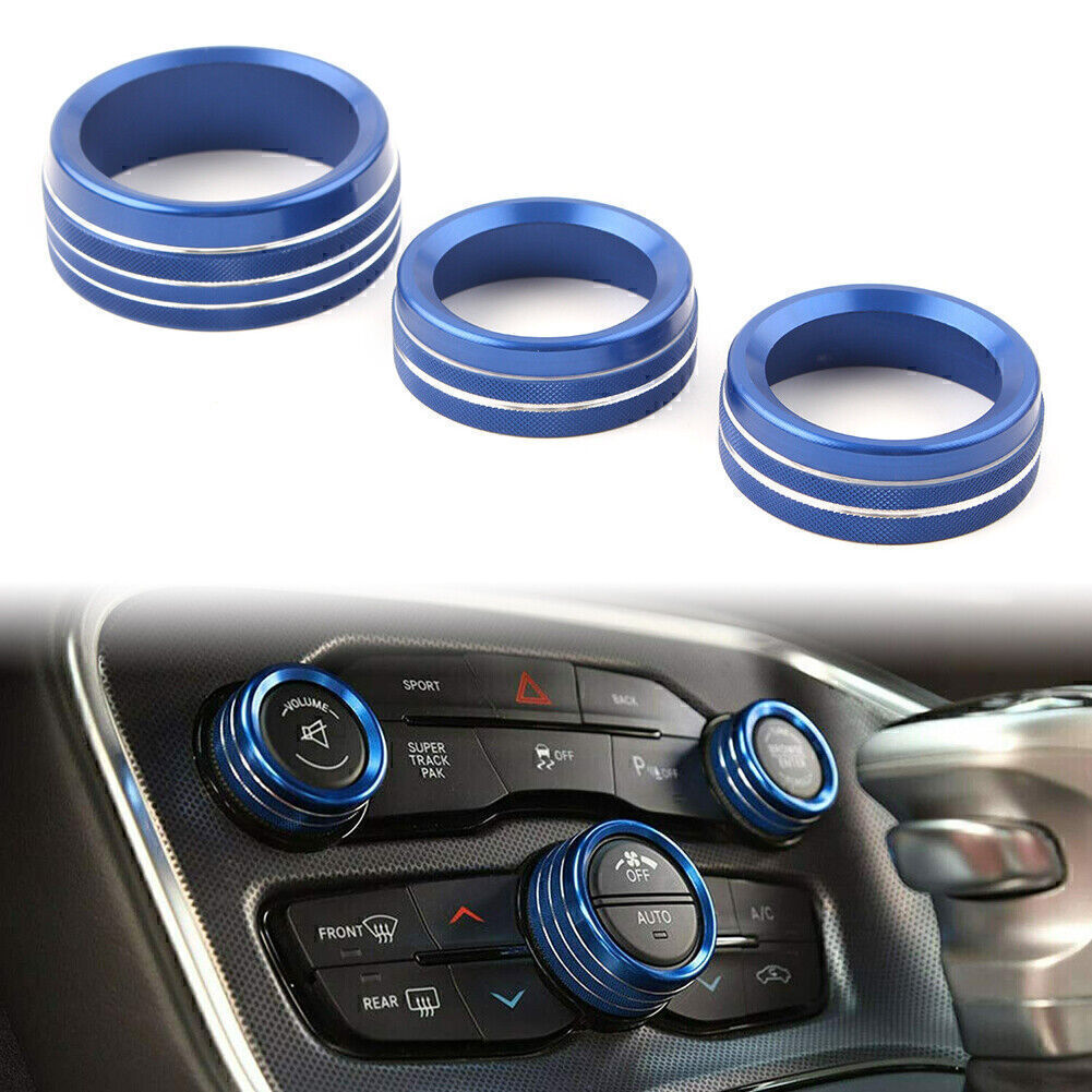Blue Center Air Condition Switch CD Button Knob for Dodge for Challenger 2015-2024