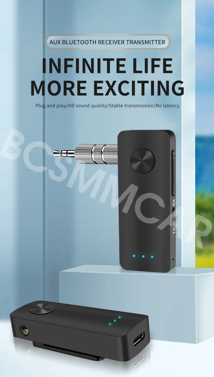 Wireless Bluetooth Transmitter Receiver Car Music Audio Aux Adapter Plug/Play